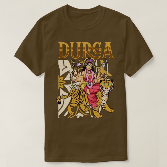 T-shirt Dieu hindou Durga (Design devant)