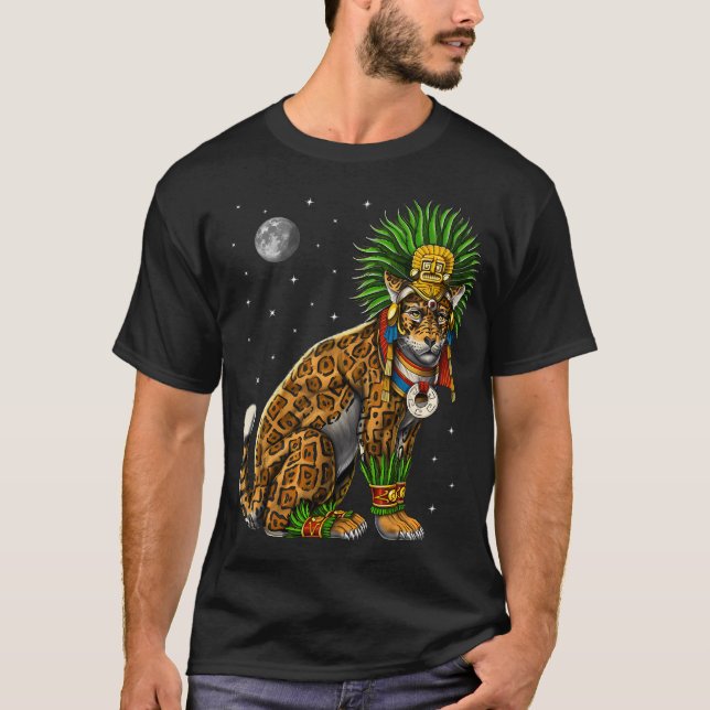 T-shirt Dieu jaguar aztèque (Devant)