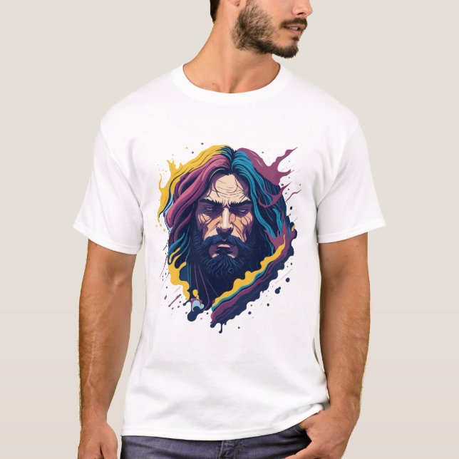 T-shirt Dieu Jésus Christ Design (Devant)