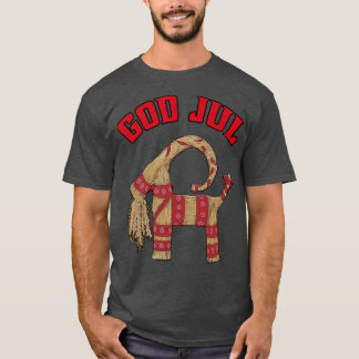 T-shirt Dieu Joyeux Noël Julbock Chèvre de paille