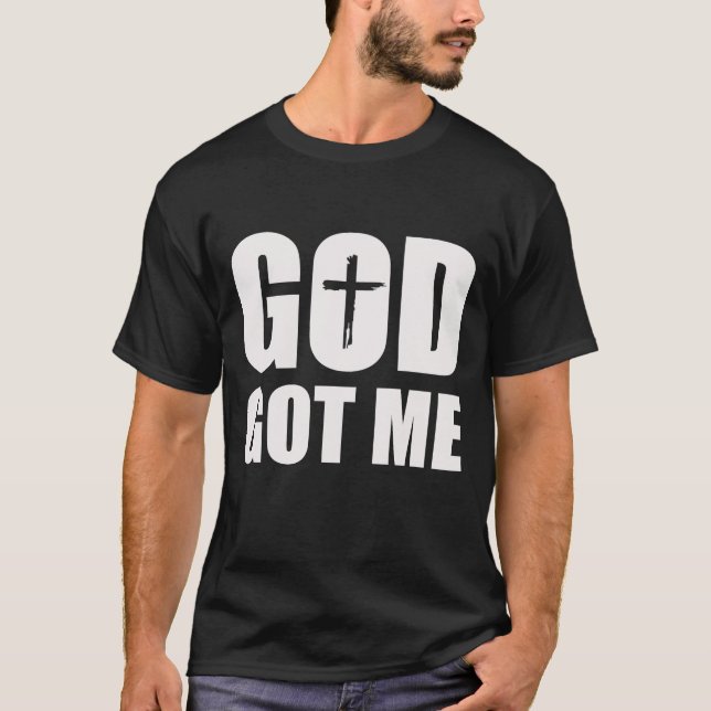 T-shirt DIEU M'A EN MAIN Blk (Devant)