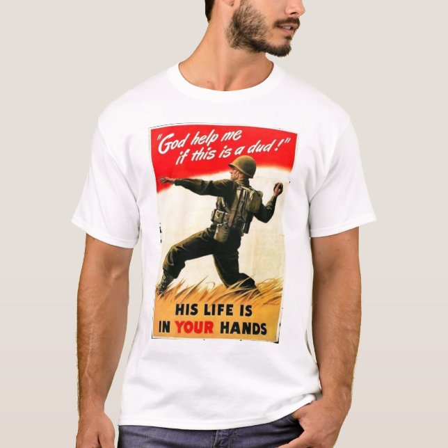 T-shirt Dieu m'aident la propagande WW1 (Devant)