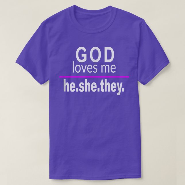 T-shirt Dieu m'aime (Design devant)