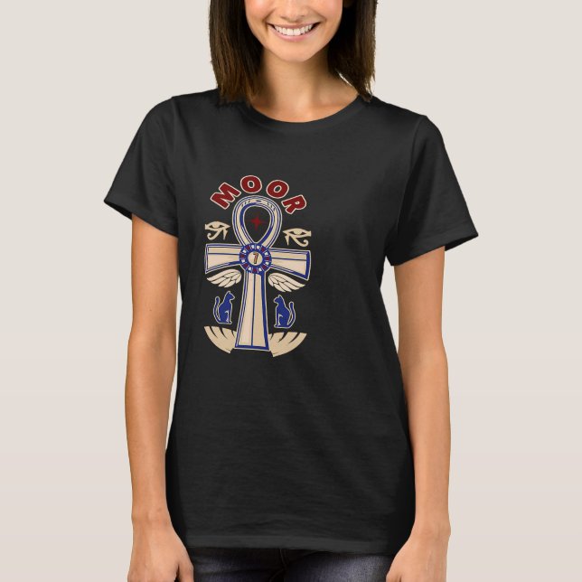T-shirt Dieu Maure Corps De Melanin Ankh (Devant)