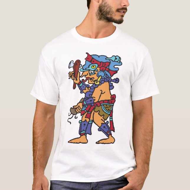 T-shirt Dieu maya de pluie coloré (Devant)