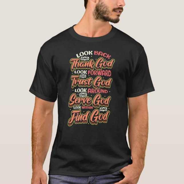 T-shirt Dieu Merci Confiance Dieu Trouver Dieu Religieux (Devant)