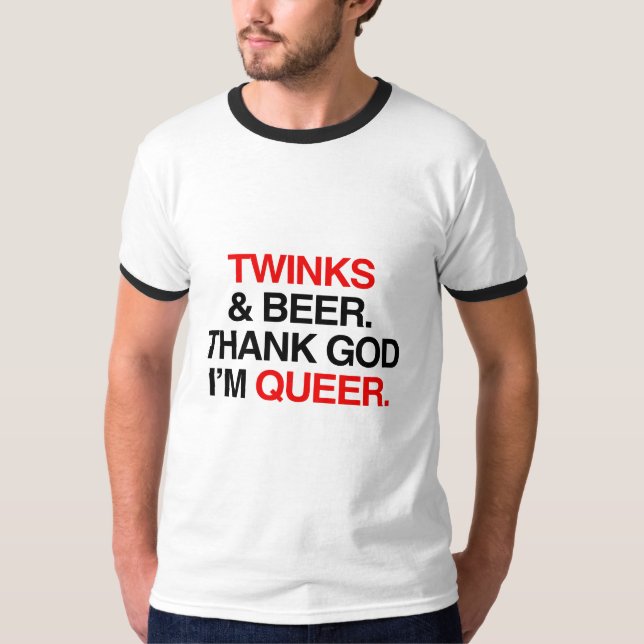 T-shirt Dieu merci, je suis queer (Devant)
