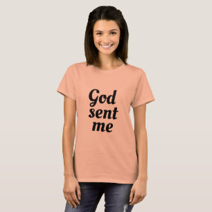 T-shirt Dieu noir orphelin de citation m'a envoyé, police