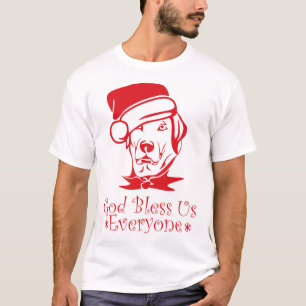 T-shirt Dieu nous bénisse tous mignon chien