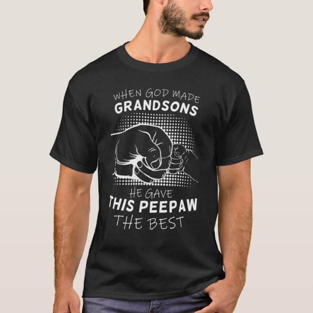 T-shirt Dieu Pensé Faisait Que Les Petits-Fils Donnaient L (Devant)