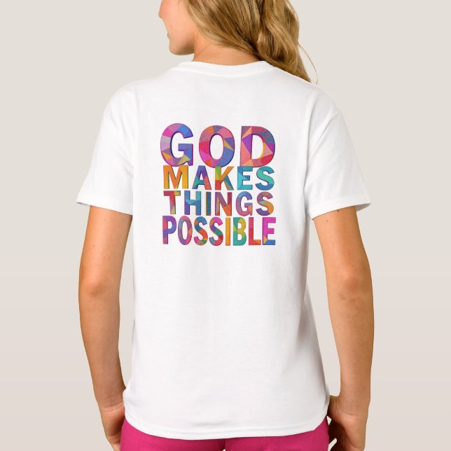 T-shirt Dieu rend les choses possibles (Dos)