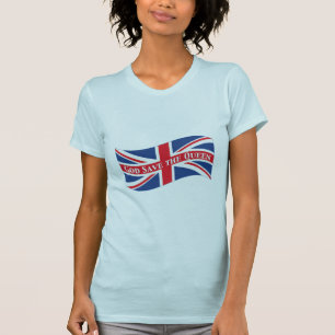 T-shirt Dieu sauve la reine avec Union Jack