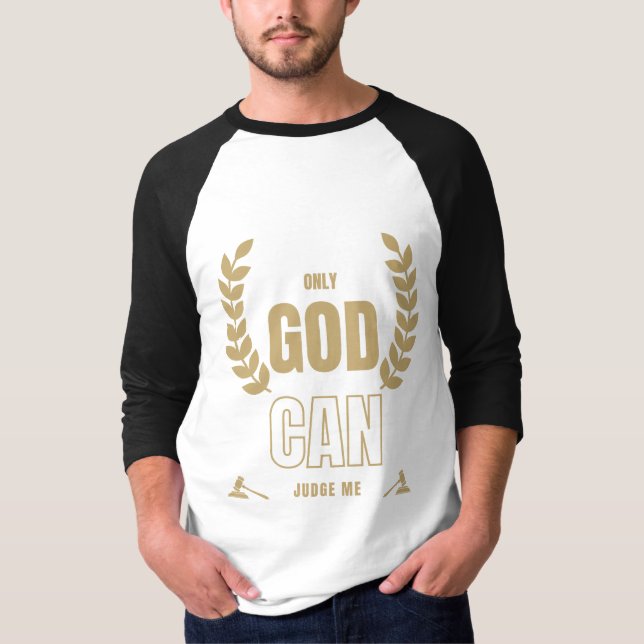 T-shirt Dieu seul peut me juger Bible Hommes 3/4 (Devant)