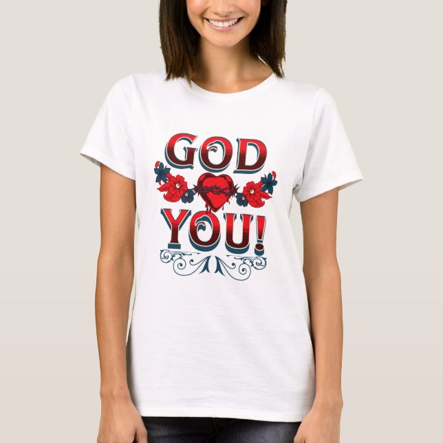 T-shirt Dieu t'aime (Devant)