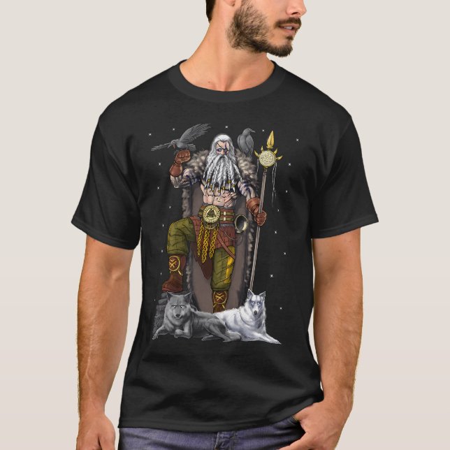 T-shirt Dieu viking norrois Odin (Devant)