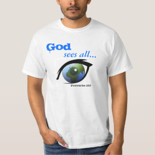 T-shirt Dieu voit toutes les citations de la Bible Personn