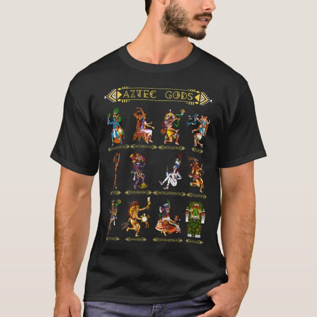 T-shirt Dieux Aztèques Anciens (Devant)
