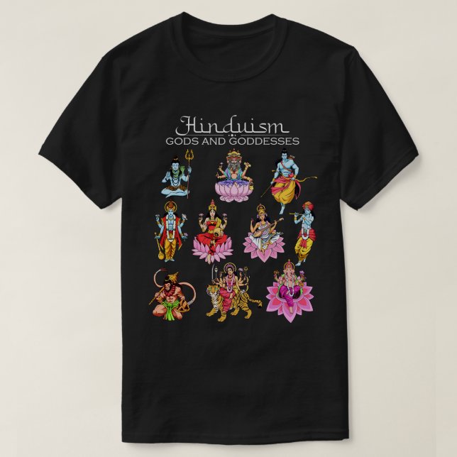 T-shirt Dieux de l'hindouisme (Design devant)