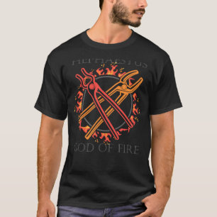 T-shirt Dieux d'Olympe ou Hephaestus Dieu de Feu ou Ancien