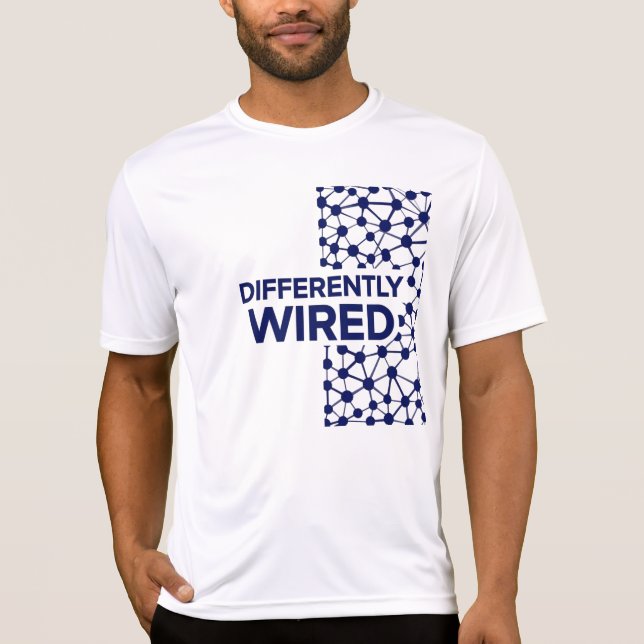 T-shirt Différemment Câblé – Mois de la sensibilisation à  (Devant)