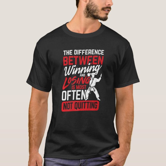 T-shirt Différence entre gagner et perdre (Devant)