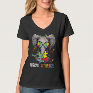 T-shirt Différences d'acceptation Elephant Funny Autisme L