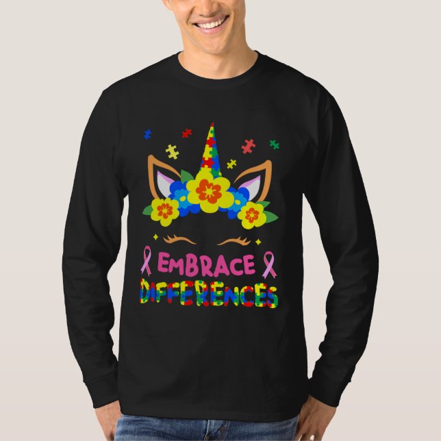 T-shirt Différences d'acceptation Sensibilisation sur l'au (Devant)
