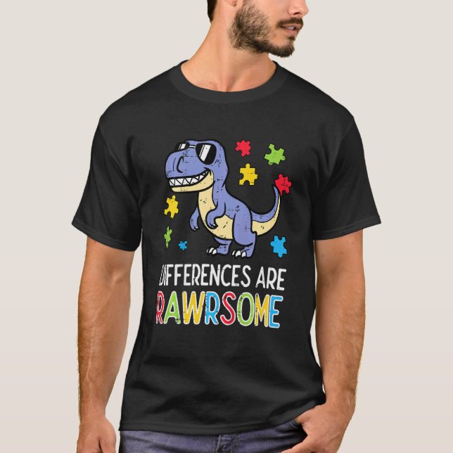 T-shirt Différences Enfants Trex Dino Brutal Garçon Toddle (Devant)
