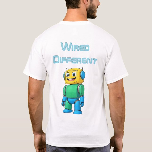 T-shirt Différent câblé | Chemise Bold Robot (Dos)