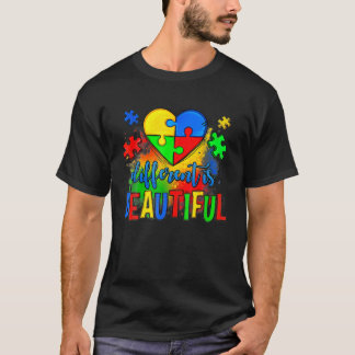 T-shirt Différent Est Beau Autisme Pour Les Enfants Autist