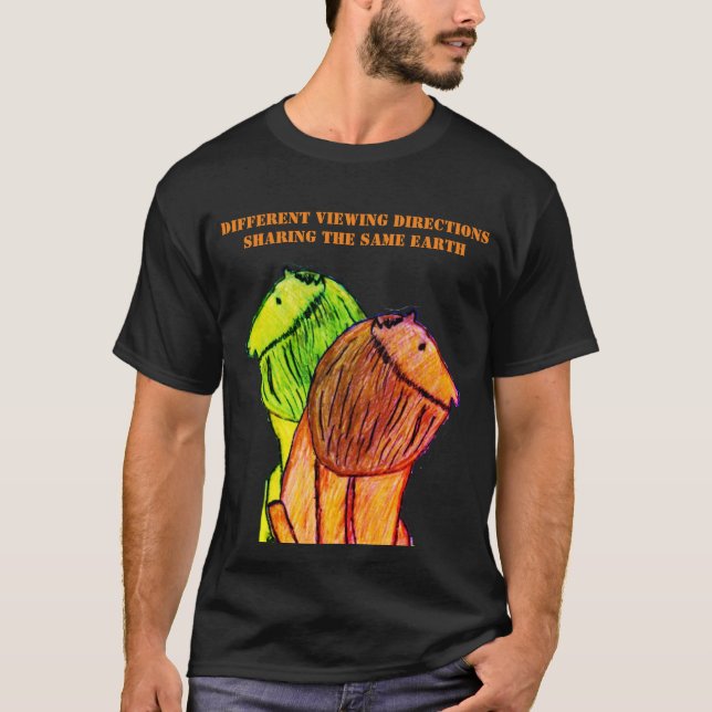 T-shirt Différentes directions d'affichage (Devant)