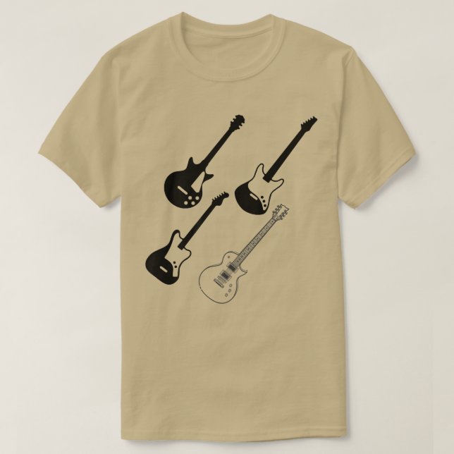 T-shirt Différentes Guitare Musical Instrument Notes music (Design devant)