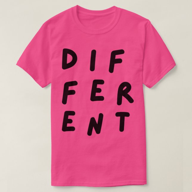 T-shirt Différentes typographies manuscrites en texte noir (Design devant)