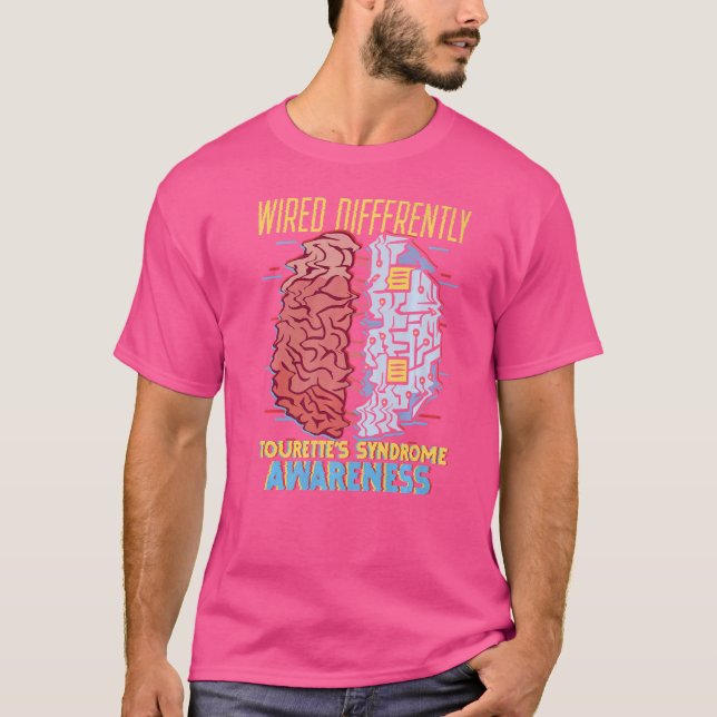 T-shirt Différents câblés La sensibilisation au syndrome d (Devant)