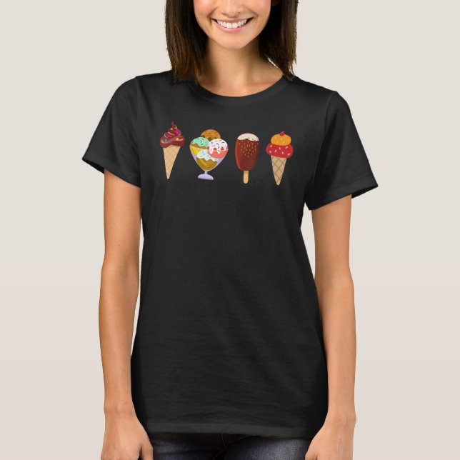 T-shirt Différents Icecreams (Devant)