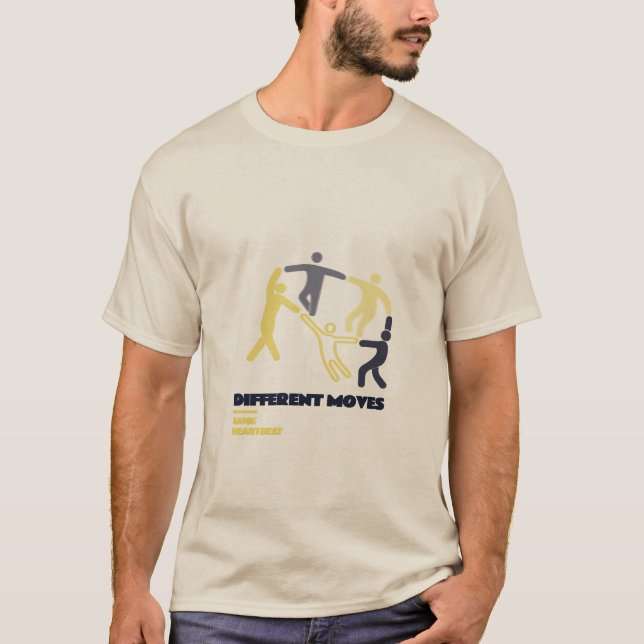 T-shirt Différents mouvements, même battement de cœur (Devant)