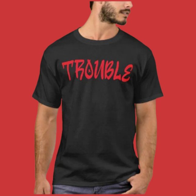 T-shirt DIFFICULTÉ | Chemise Tag Graffiti Rouge (Créateur téléchargé)