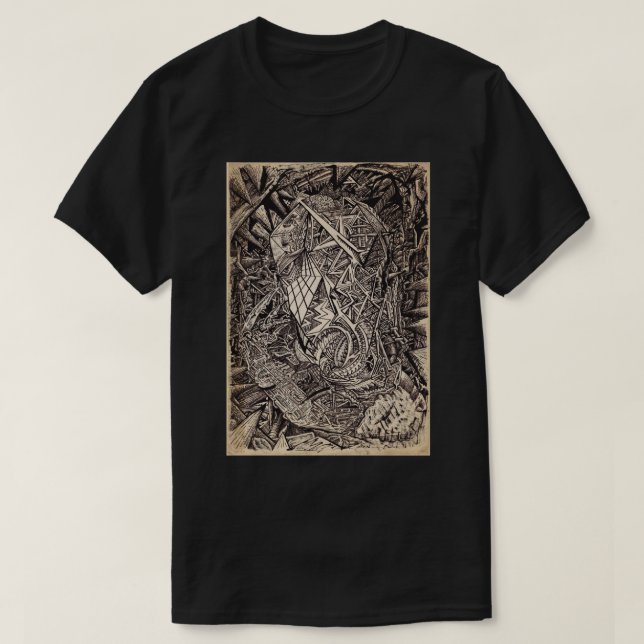 T-shirt Diffracté (caverne), par Brian Benson (Design devant)