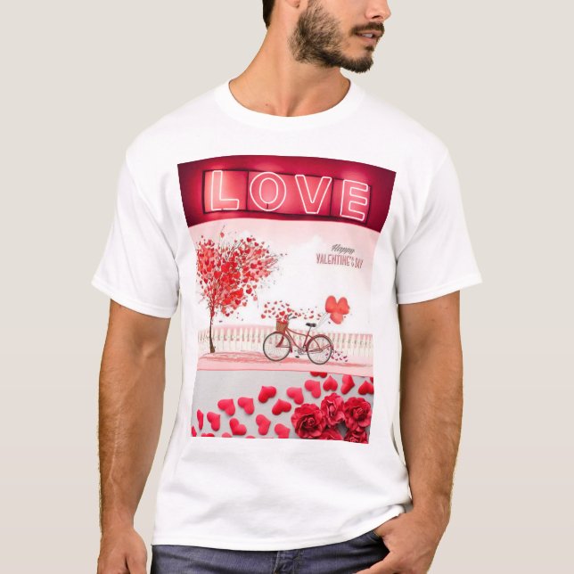 T-shirt Diffuser l'amour et la joie cette Saint-Valentin � (Devant)