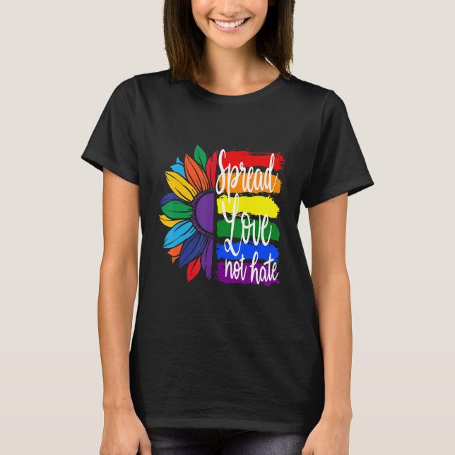 T-shirt Diffuser l'amour pas la haine, LGBT FIDE (Devant)