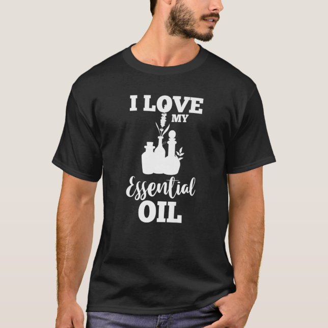 T-shirt Diffuseur d'huile d'aromathérapie J'aime mon huile (Devant)