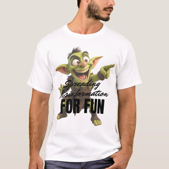 T-shirt Diffusion de fausses informations pour s'amuser (Devant)