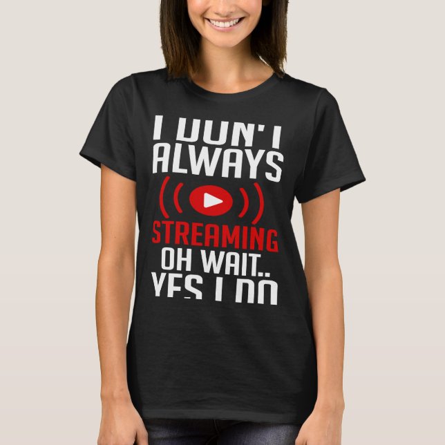 T-shirt Diffusion en continu Streamer Video Microphone en  (Devant)