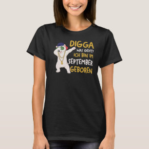 T-shirt Digga Eisbär Geburtstag Septembre