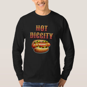 T-shirt Diggité chaude Retro Hot dog