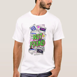 T-shirt Digital Error Pop-up Glitch Art Not Found
