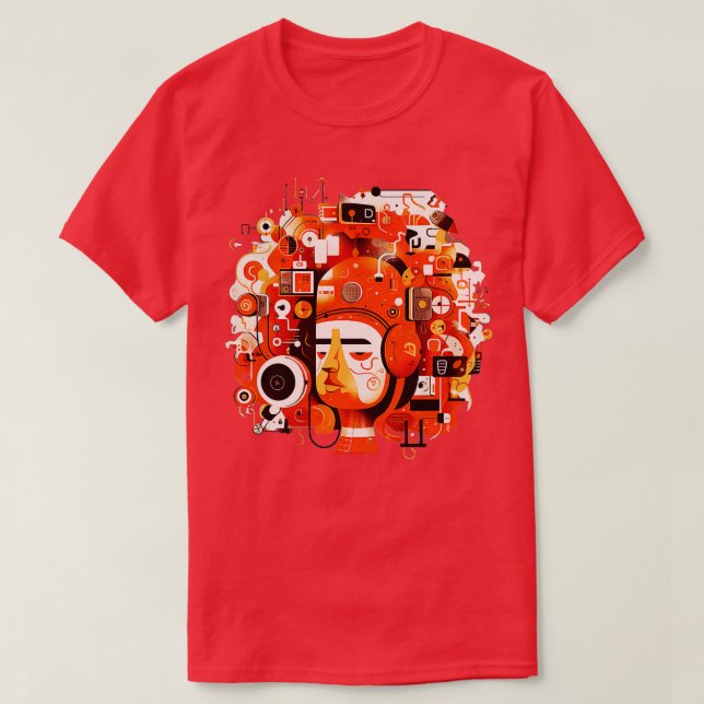 T-shirt Digital Mind Une illustration vivante et ludique d (Design devant)