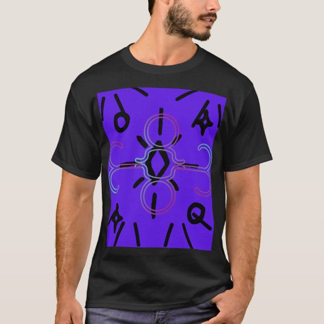 T-SHIRT DIGITAL VIOLET MANDALA (Devant)