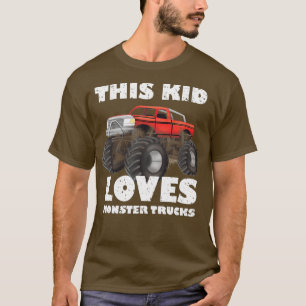 T-shirt Digitally Painted This Kid Loves Monster Trucks Di