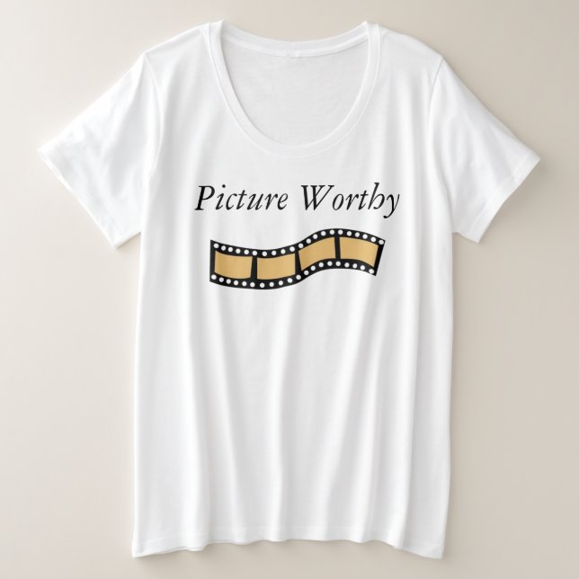 T-shirt digne d'une photo (Design devant)